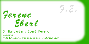 ferenc eberl business card